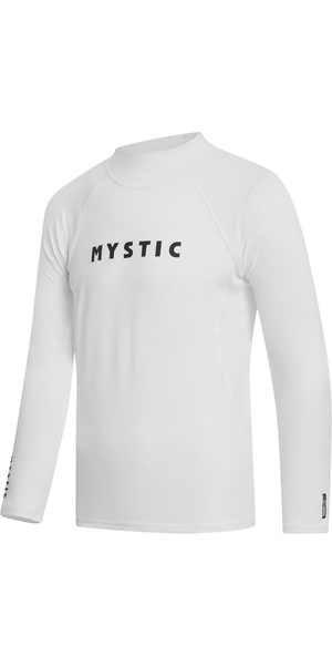 2026 Mystic Mens Star Long Sleeve Rash Vest 35001.240162 - White